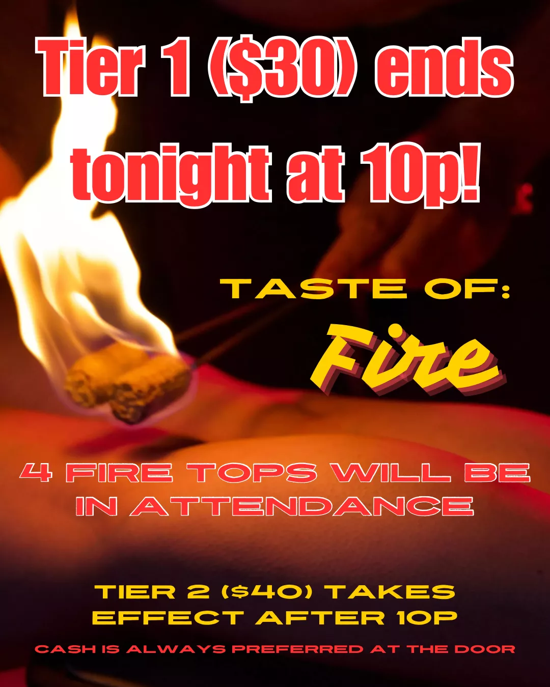 Taste of Fire night is upon us! Get your tickets early or pay cash at the door. We are excited for this firey night! See you all tomorrow (9/27)! 
