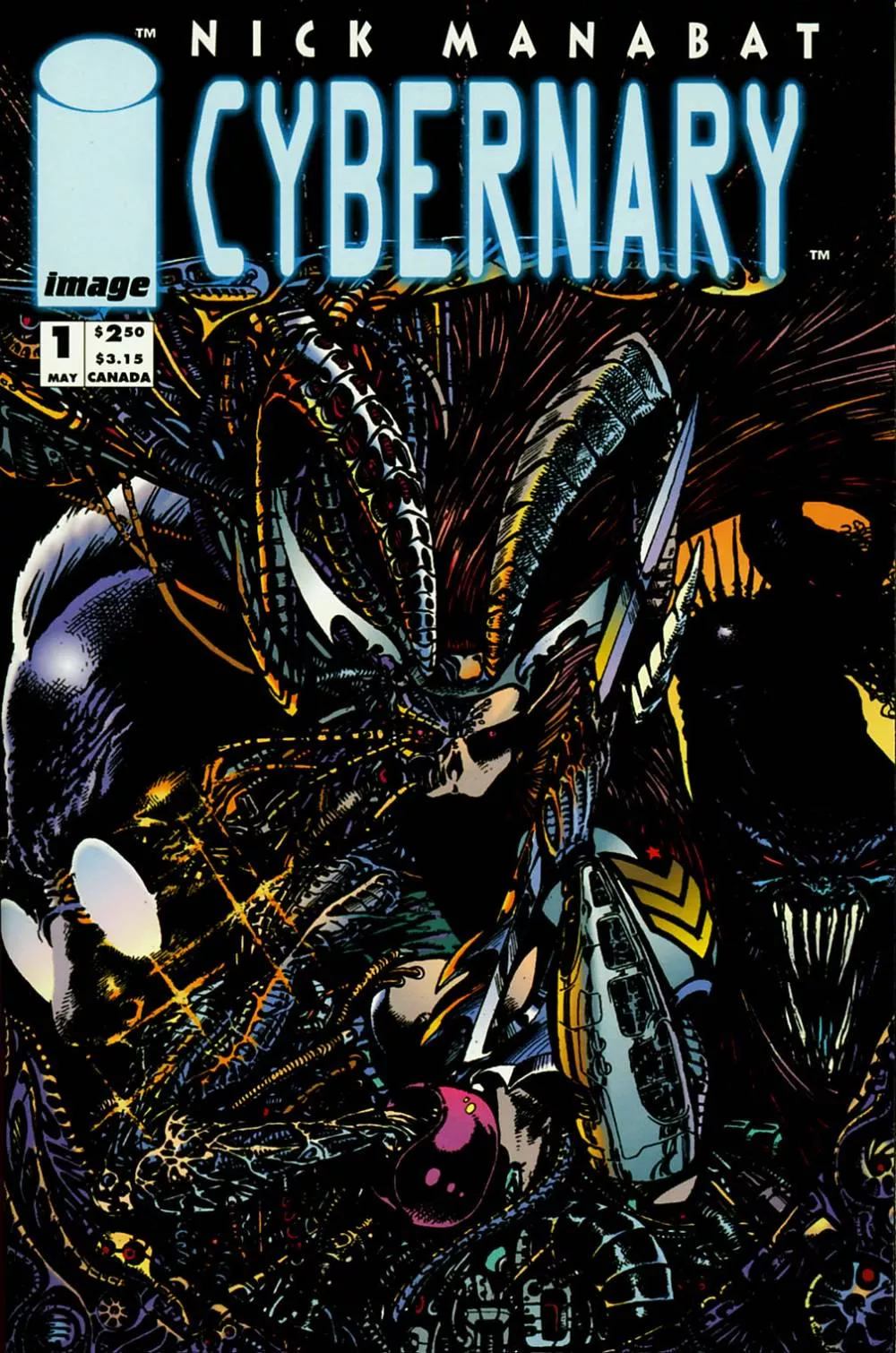 That one time the early 90s Image let a nip slip slide on the cover [Cybernary (1993) v.01 #01]