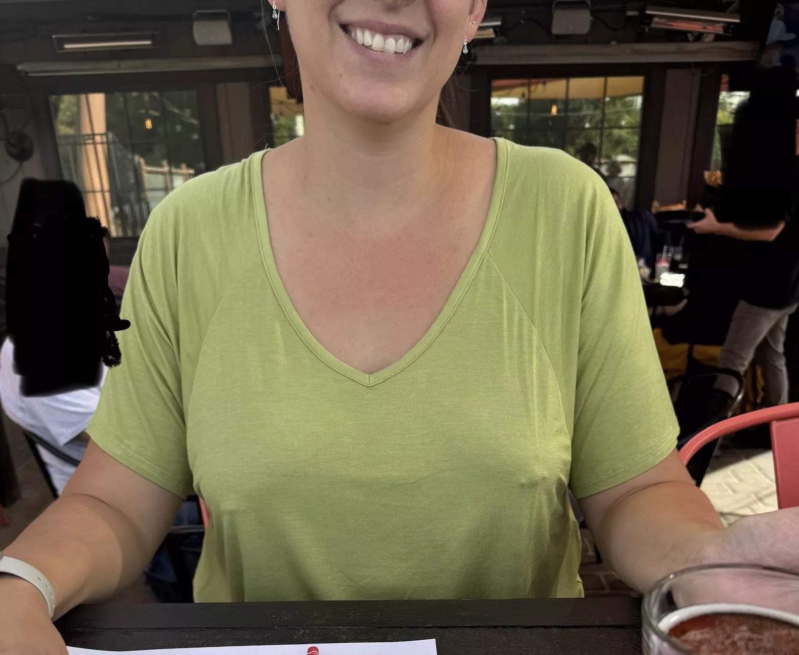 The table next to us enjoyed the view.