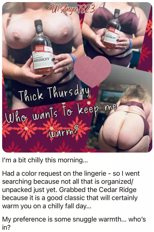 Thick Thursday… who wants a drink? 