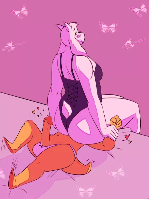 Toriel Facesitting on Alphys (Dracozhilla)