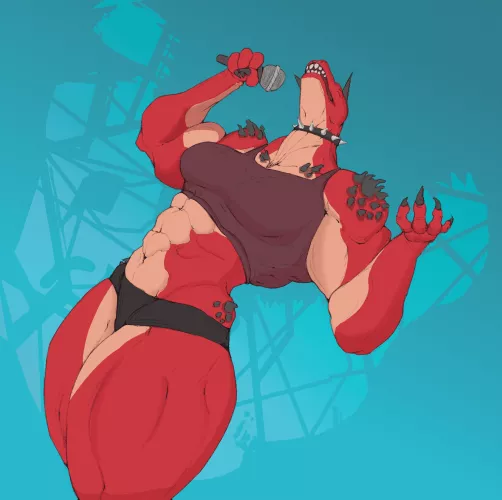 T-Rex Girl Rockstar! (Art by me)