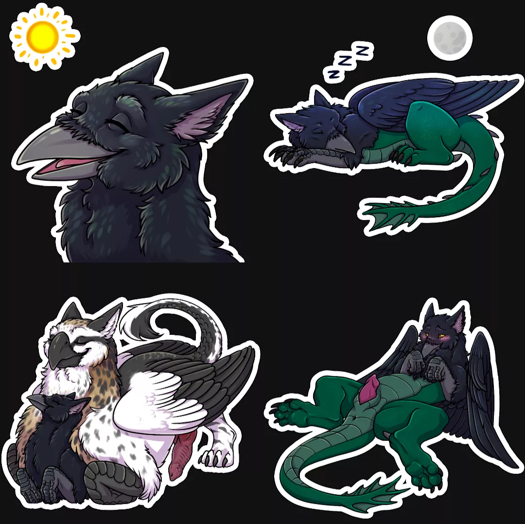 Tsuru Stickers by dead.akira