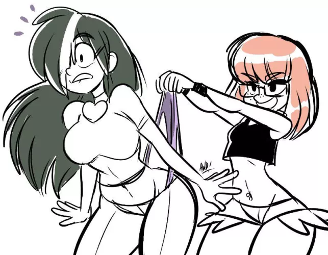 Tugging On Her Panties Real Hard