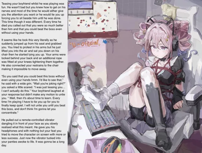 Two different kinds of teasing while gaming. 