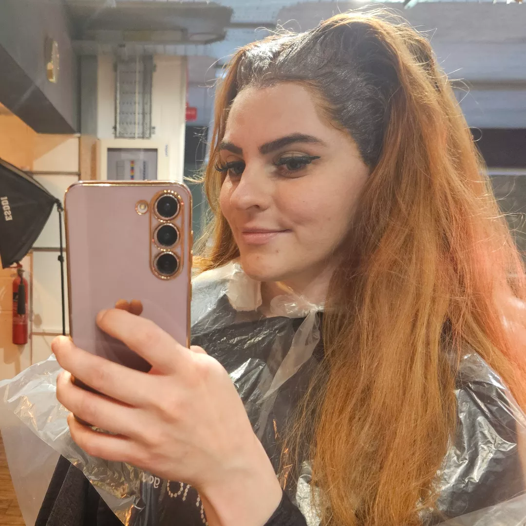 Waiting at the hair salon 