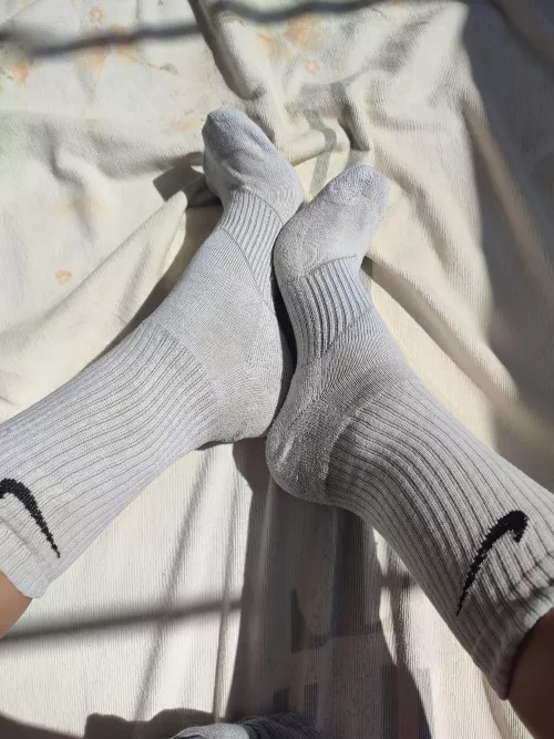 Wanna see what's underneath my sweaty socks? 😍