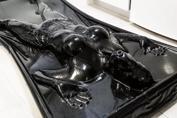 When he told me to get in for a short test run of the new bed, I didn't remember how we had talked months ago about being left in there for hours being one of my biggest fantasies. When I realized we had talked about deactivating the safe word temporari