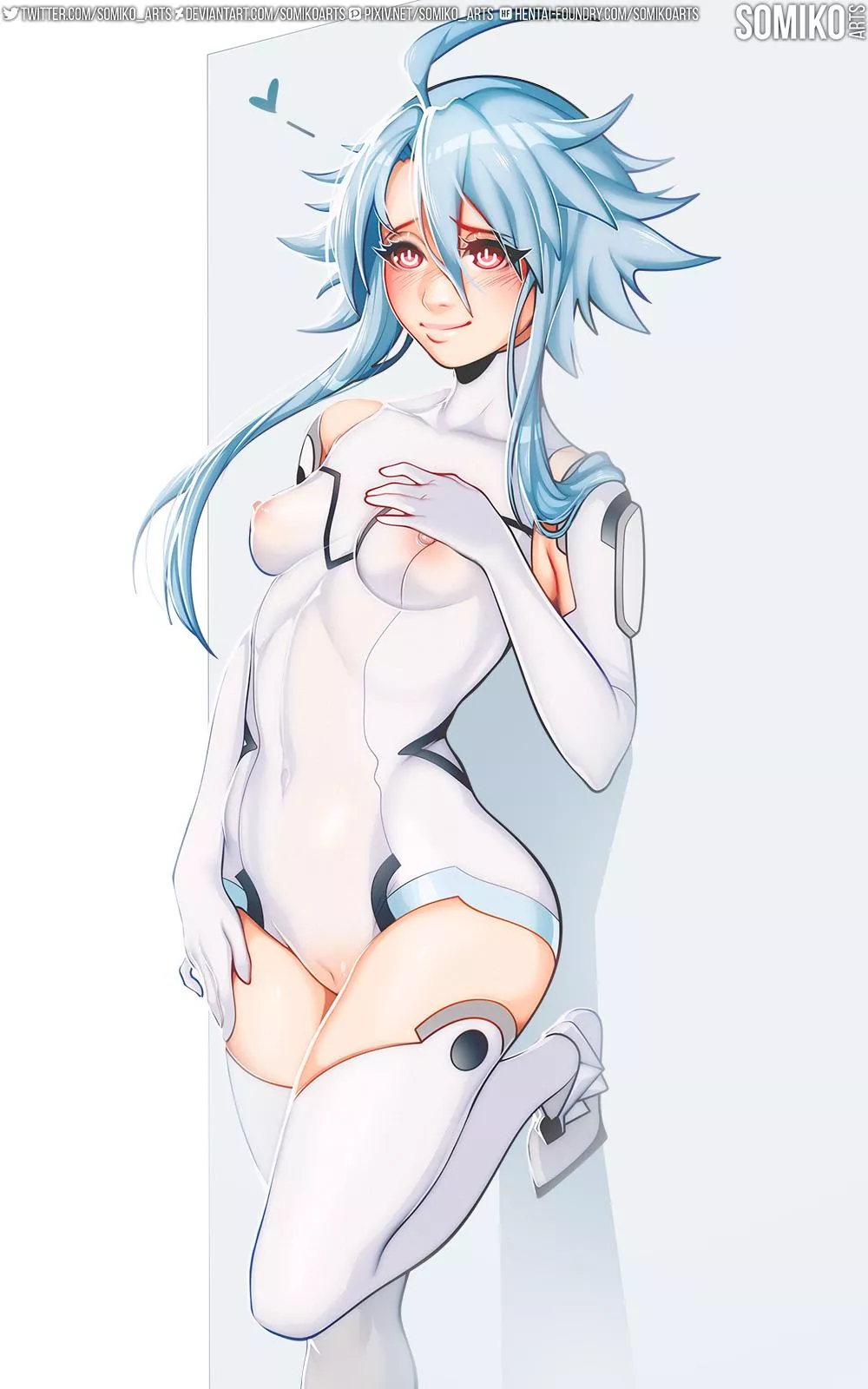 White Heart's very skintight outfit