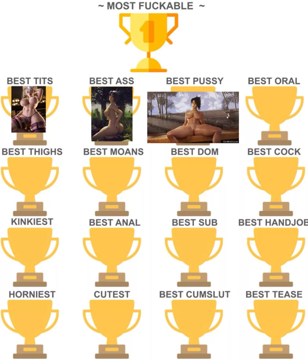 Winner for Best Pussy: Taki. Round 4: Best Oral.