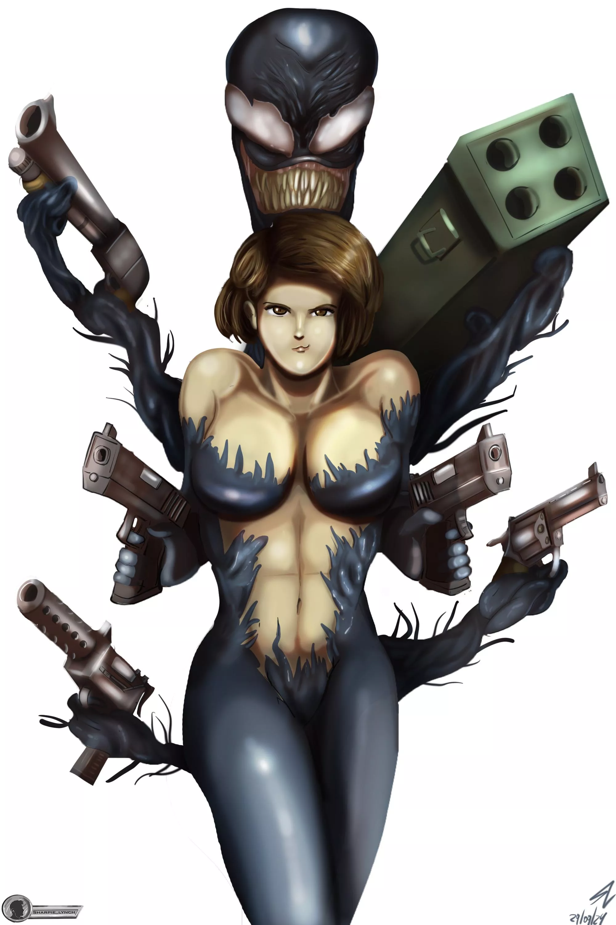 You want stars? We'll give you stars... (venomized Jill, by me)