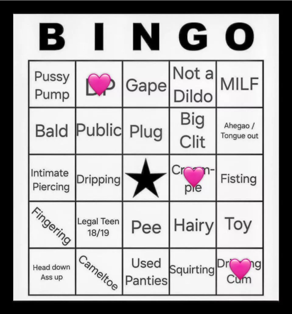 20[f4f] #PA - help me fill my bingo card out 🥺