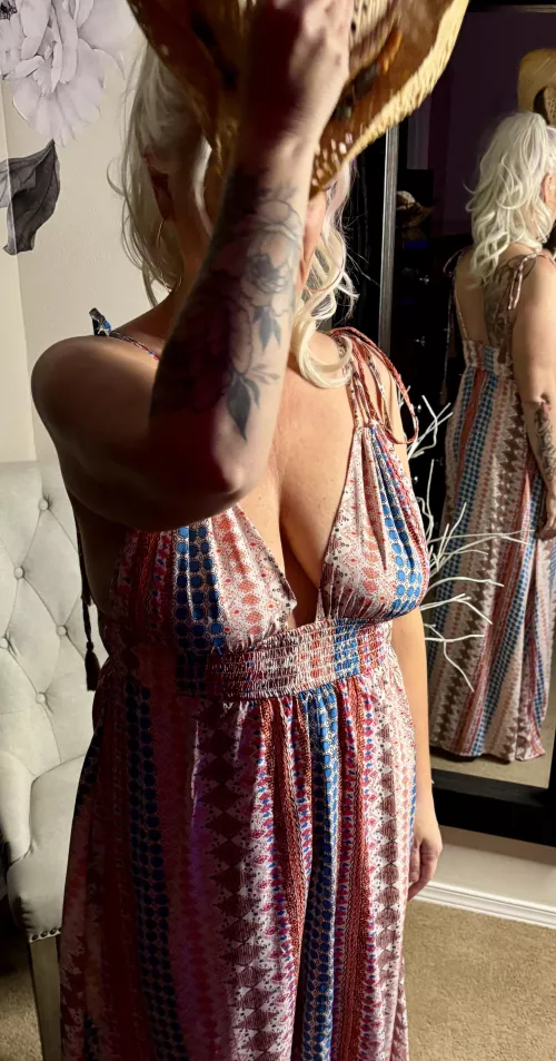 A girl loves a sundress, even in the fall. 