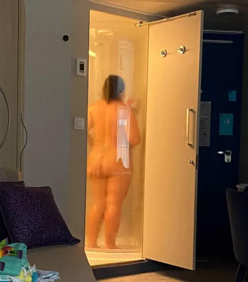 Aboard Wonder of the Seas a few months ago. Love to have you over as she showers! Thoughts? 