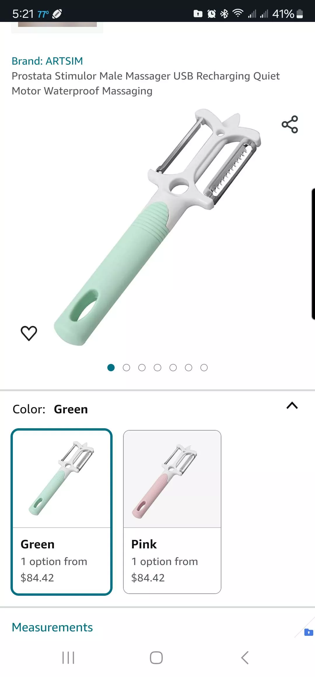 Actual post on a shopping site.