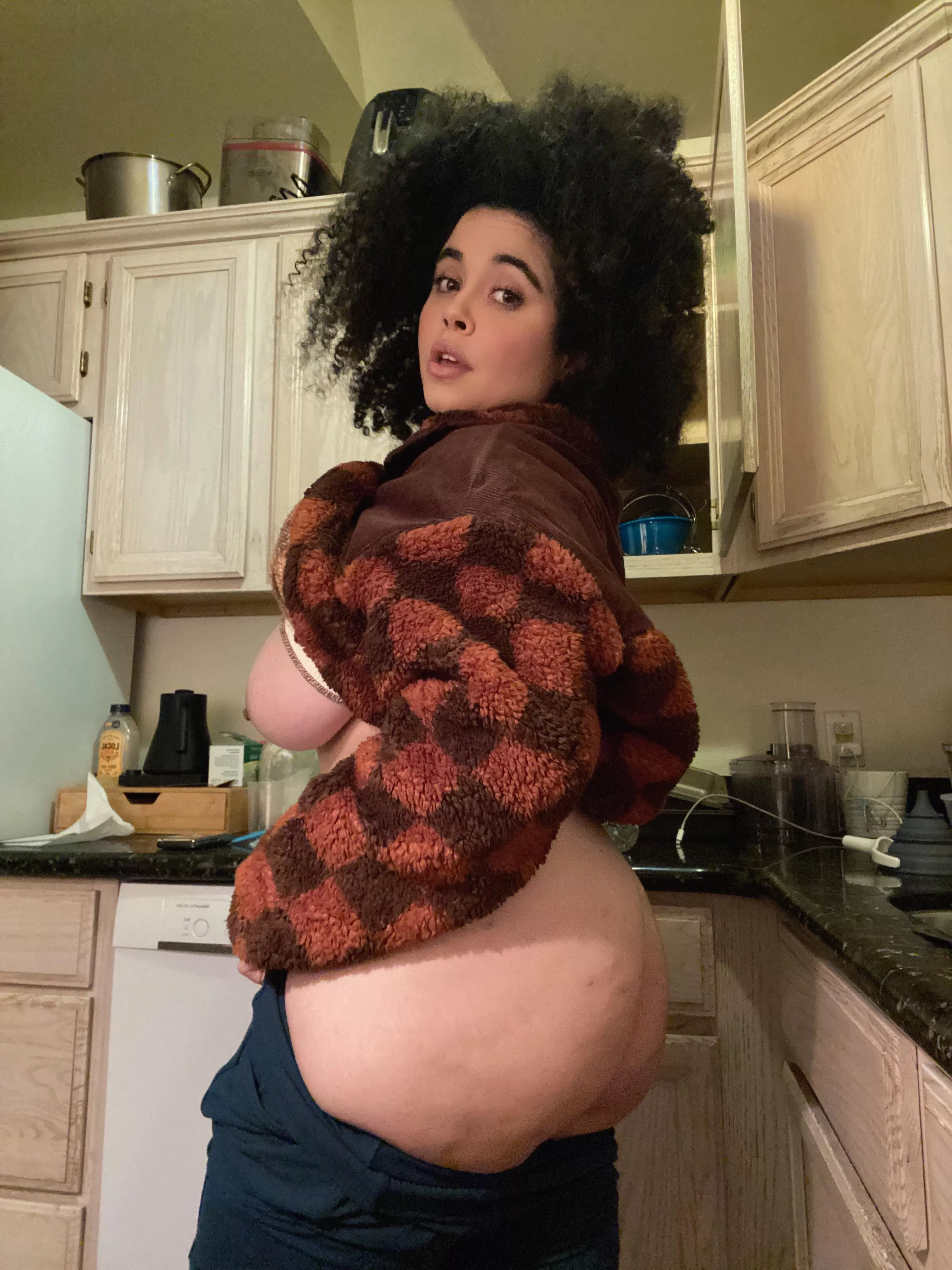 All those home cooked meals are going straight to my cheeks