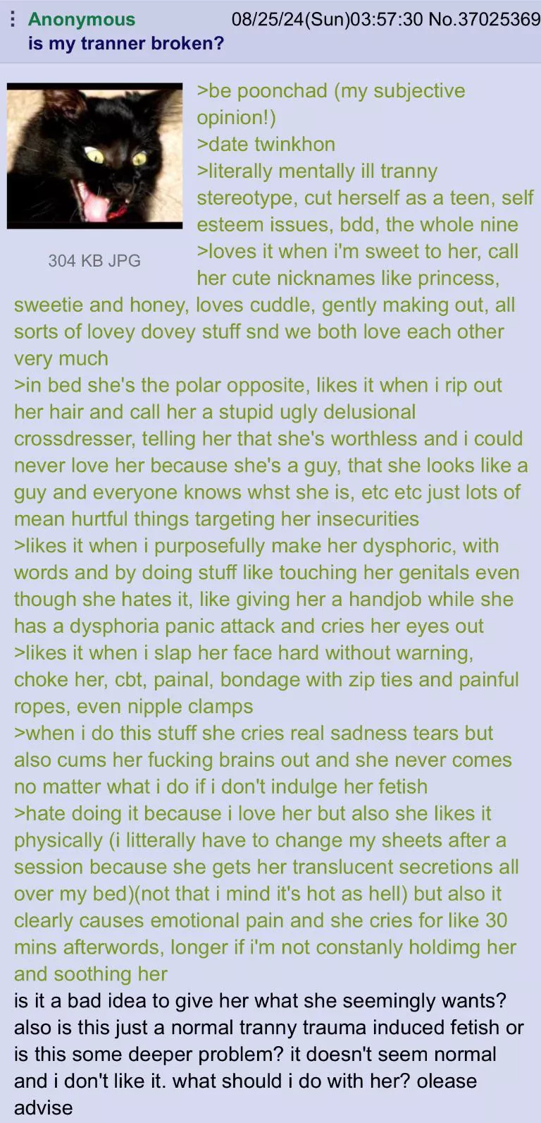 anon's gf has some messed up kinks