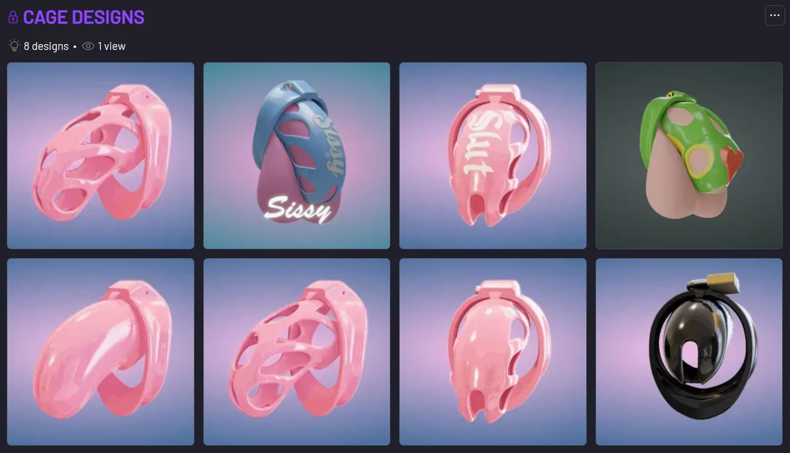 Anyone brave enough to take pics wearing my designs and share them on sissy and/or chastity subreddits with a link to my cults3d page ? Offering refound after proof !