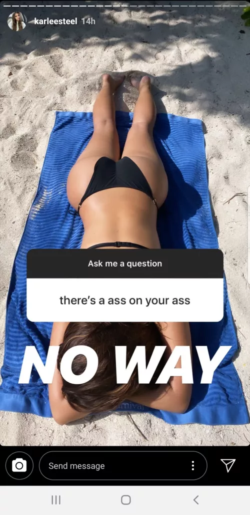 Ass on the beach insta