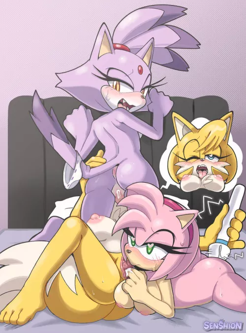 Blaze enjoys a threesome [FFF] (senshion)