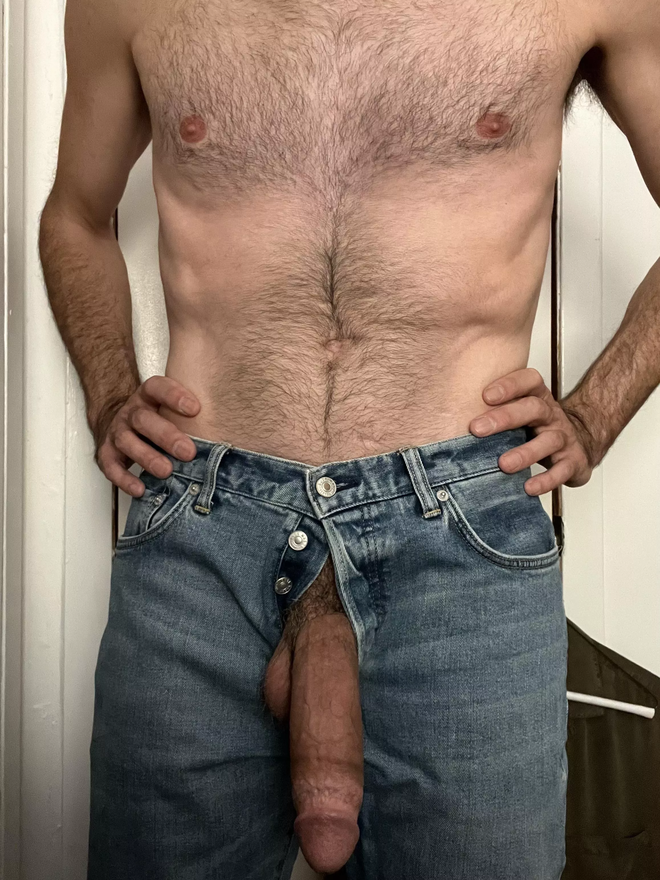 Blue jeans and a big fucking dick (44)