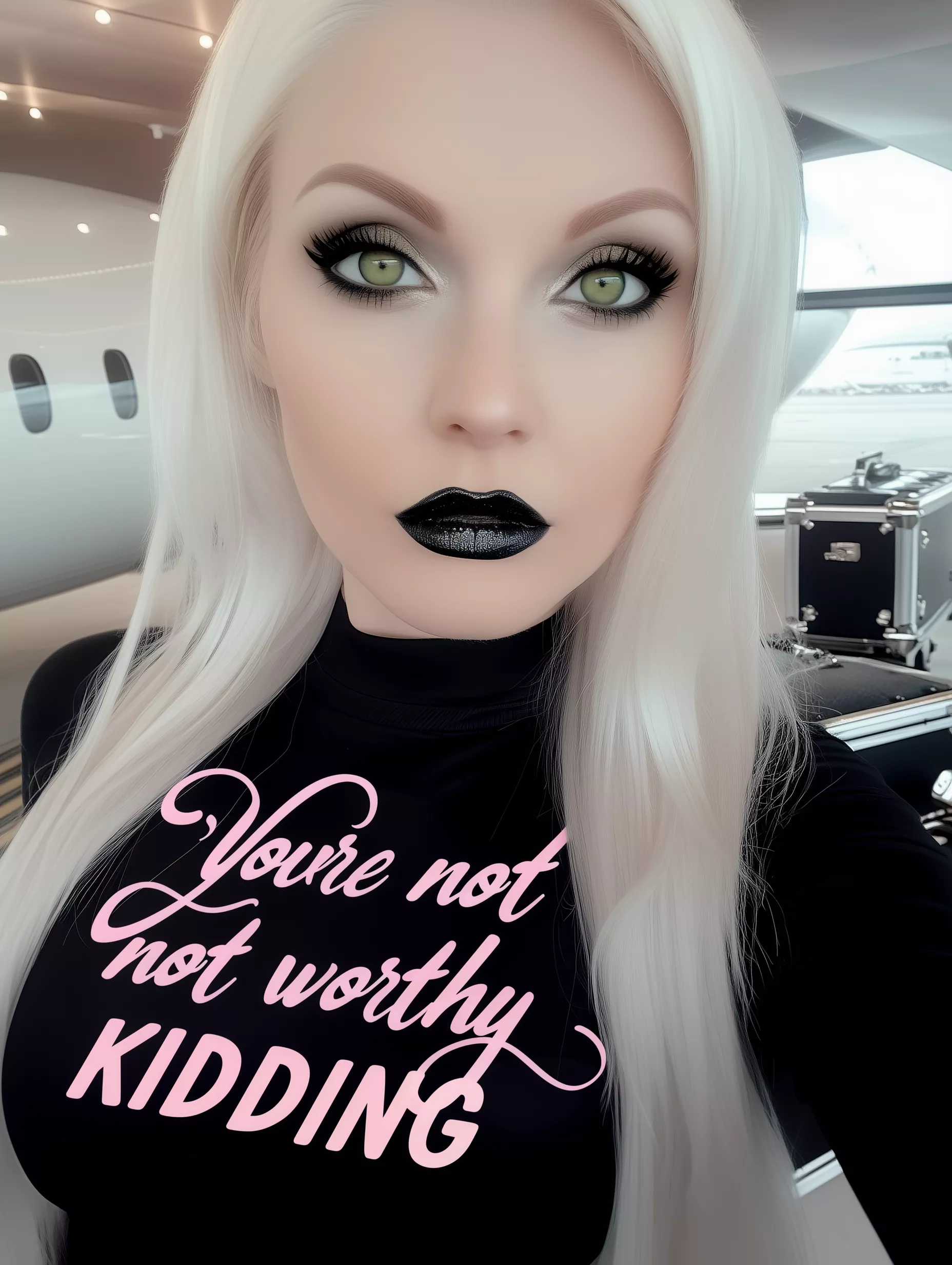 Boarding the jet to the States, where your devotion will continue.  I never said you were worthy—I just enjoy watching you try.