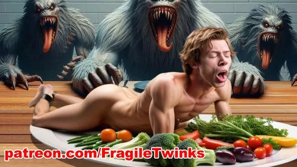 Boy on a Platter with Roasted Veggies