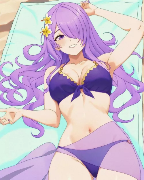 Camilla sun bathing 