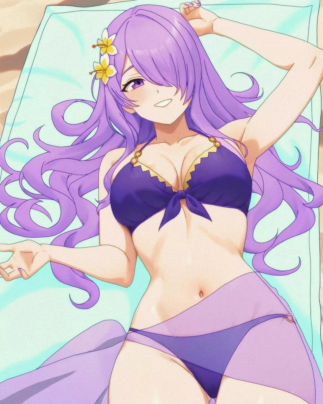 Camilla sun bathing 