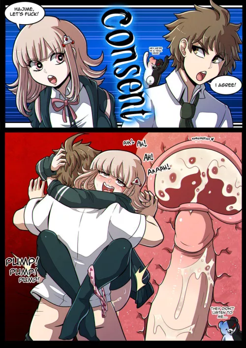 Chiaki and Hajime Use Consent (Kinkymation)