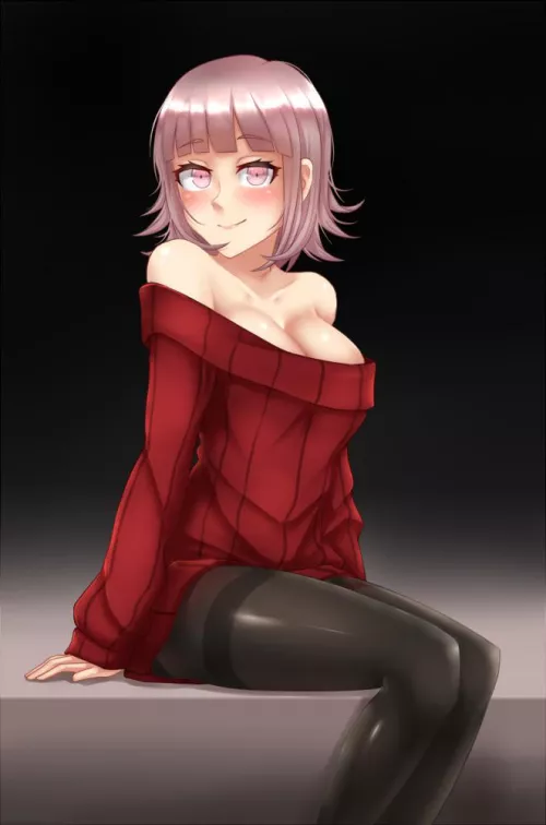 Chiaki in a baggy sweater (twrlare)