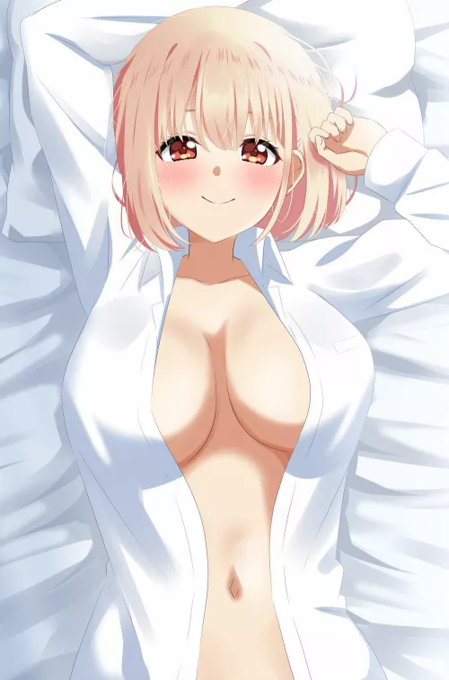 Chisato In Bed With Her Shirt Unbuttoned 