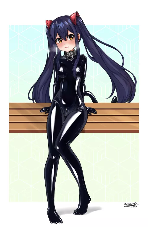 Cute and small Wendy in latex