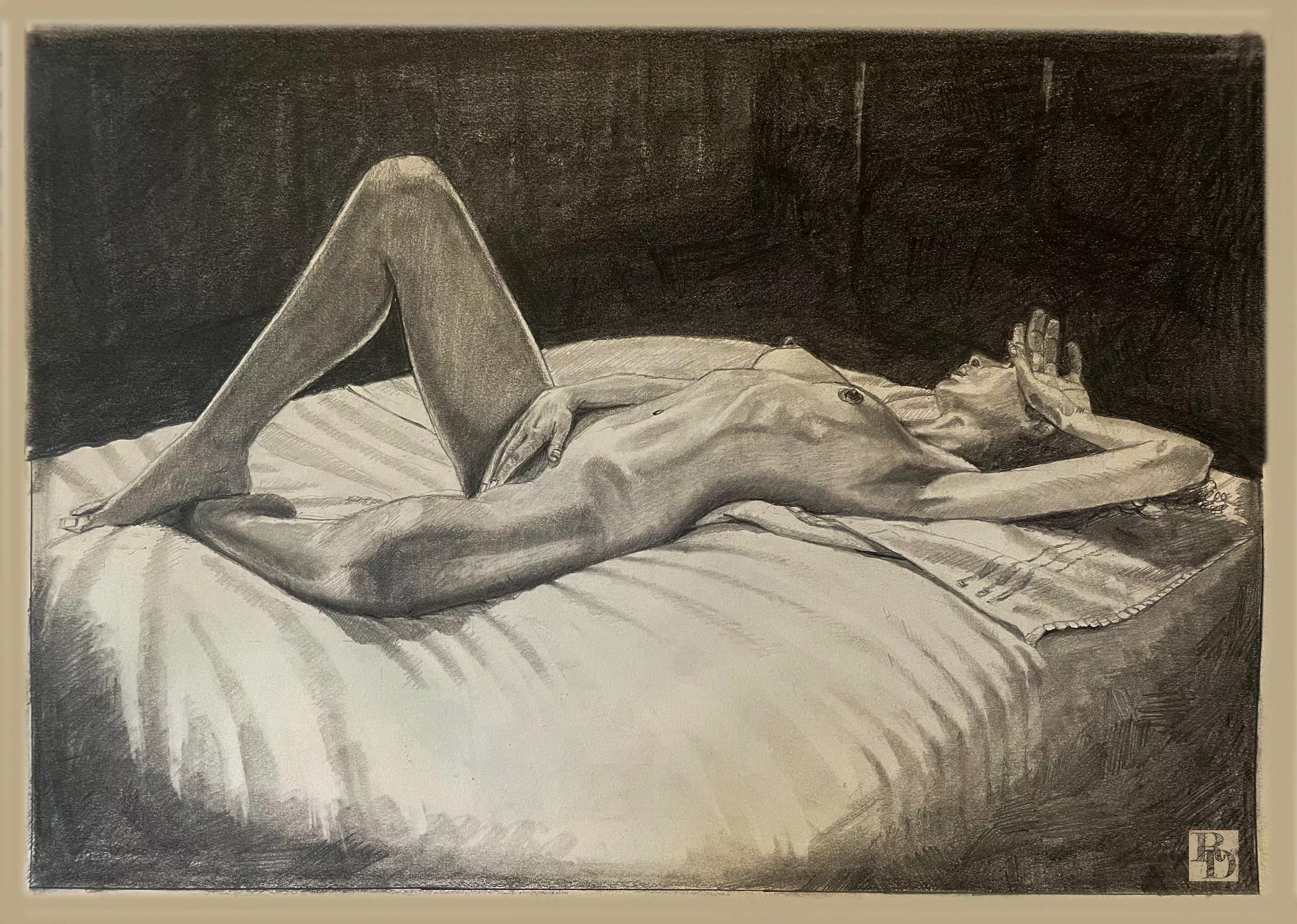 Daydreaming/graphite drawing of Rah Cleopatra by me