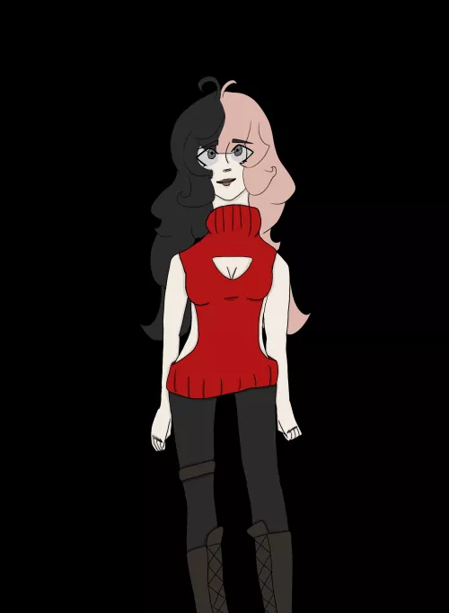 Drawing of my newest PC, she is my daughter and will be very traumatized soon