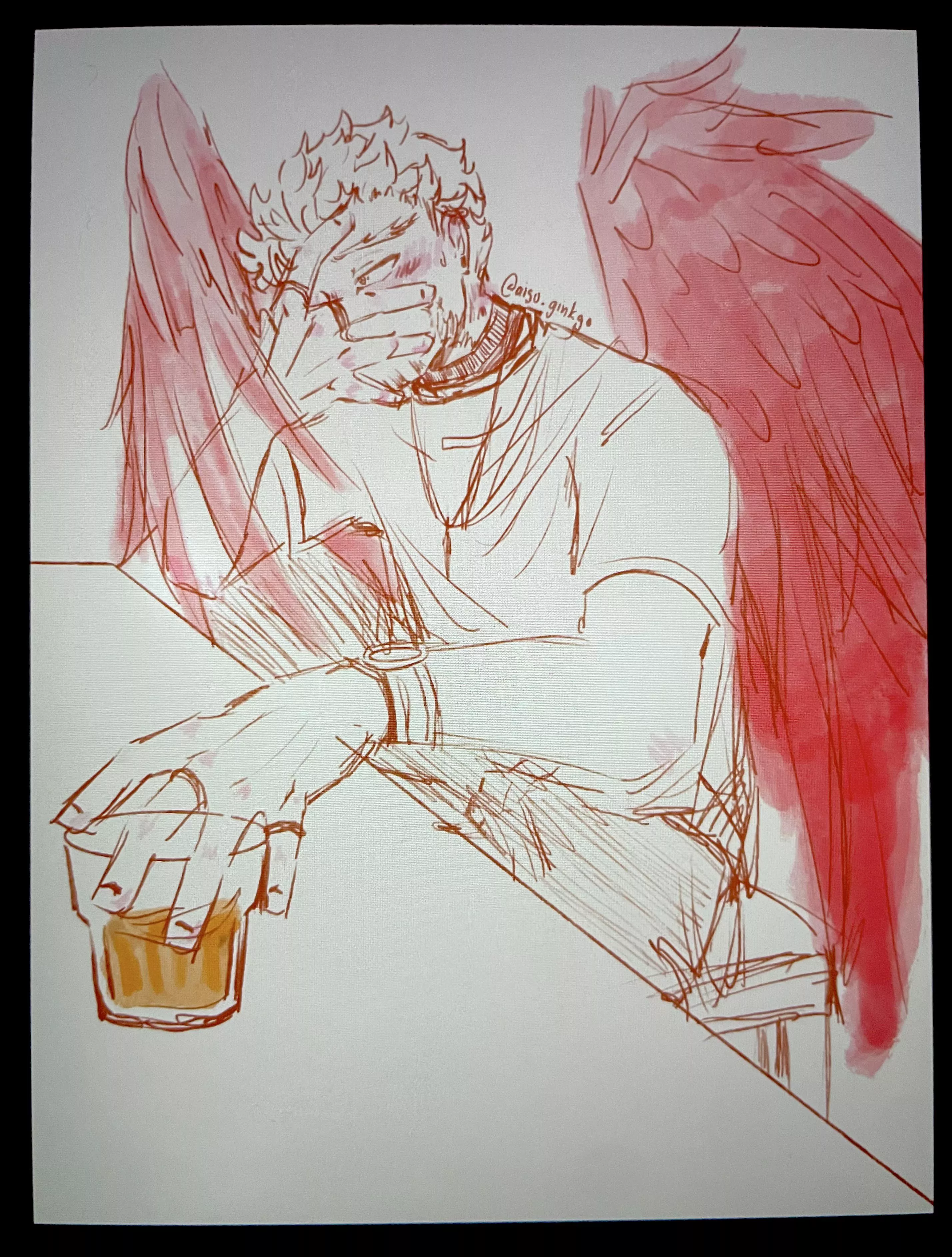 drunk shy hawks sketch