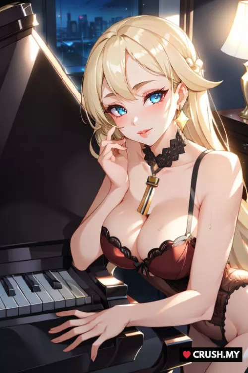 Elegant fingers on the piano, and a gaze that promises so much more—CrushCompanion is the perfect mix of sensual and sweet. Care to join her for an encore? 😉💋