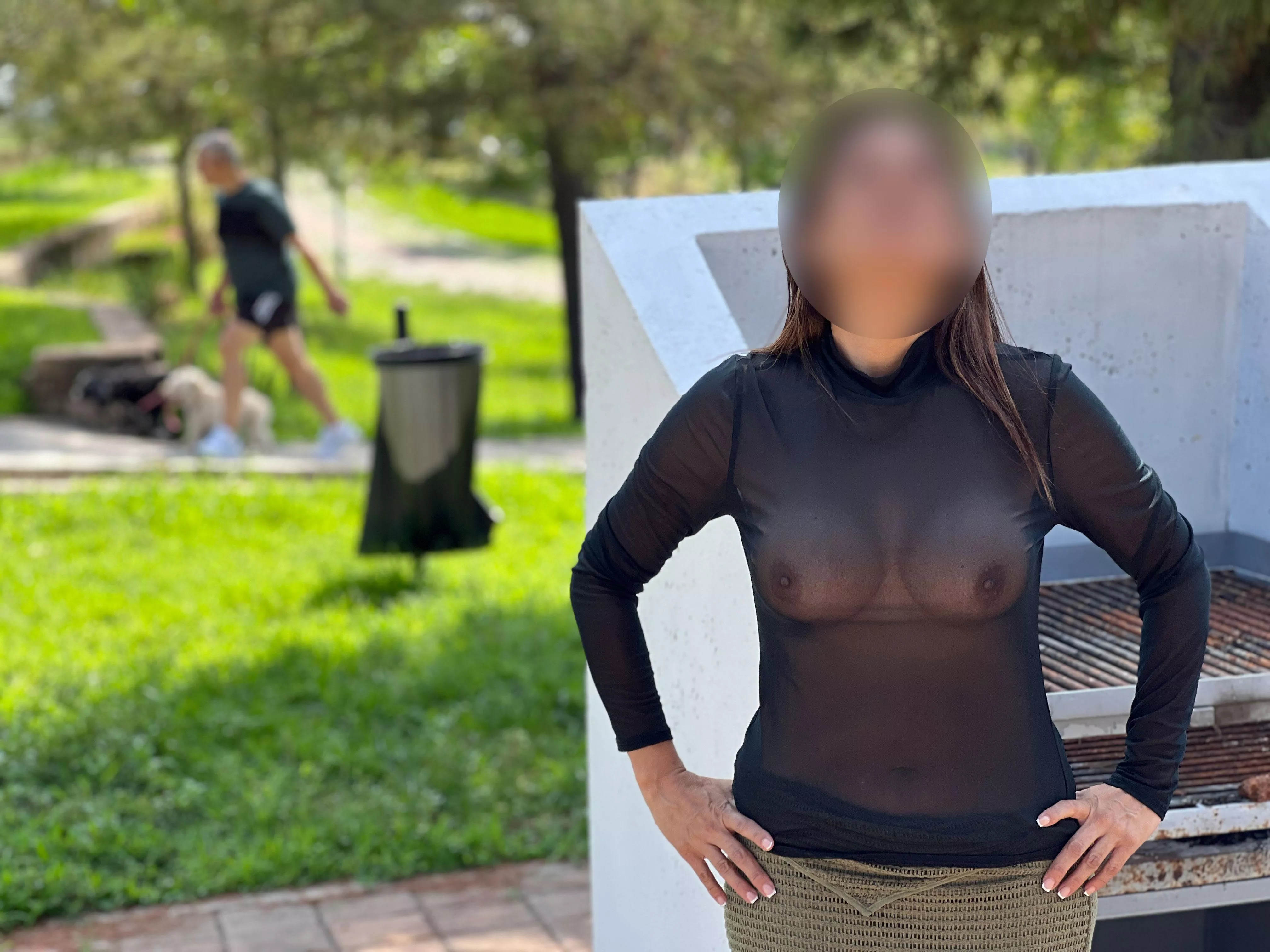 Everyone is always so friendly when I wear this sheer top