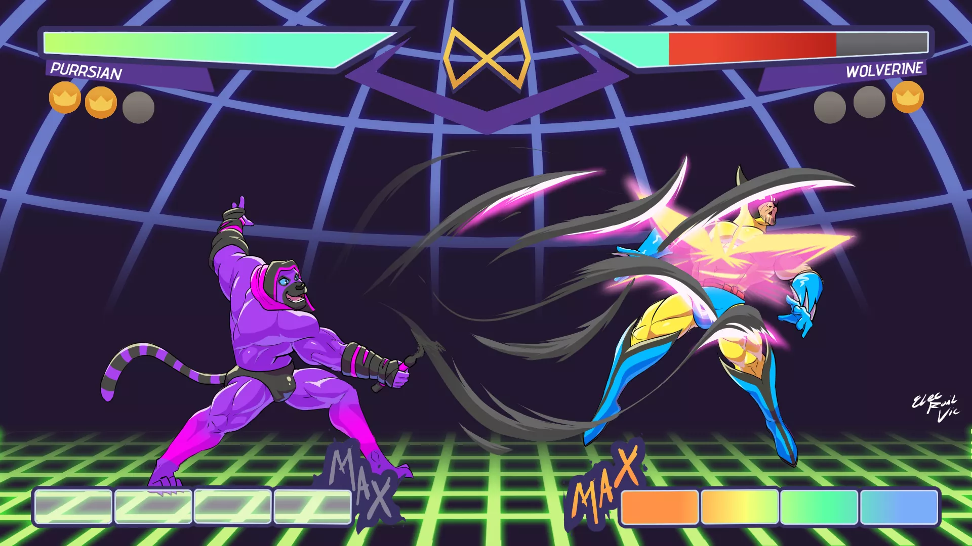 Fighting game scene commission (artist: me)