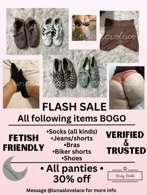 🚨FLASH SALE🚨 BOGO items and 30% off panties! 💦 Claim your special items now! [SELLING][US][PTY][OTH] CHECK COMMENTS 🍑