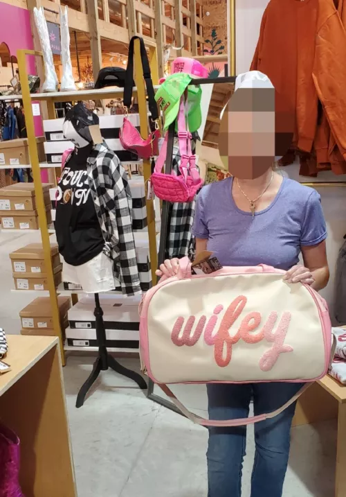 Flashback! Had to get this picture. We were out and stopped at a place that had several fancy boutiques etc and ran across this bag if you scroll way back you will find another post where I posed with this bag at a mall on a trip somewhere else. 