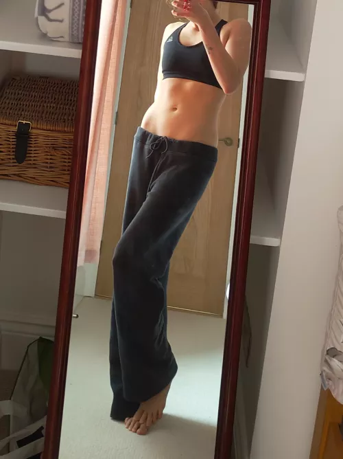 Found these low-rise track pants in the charity shop, thrilled! 