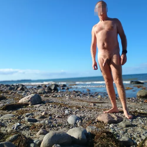 Frisky day for a swim