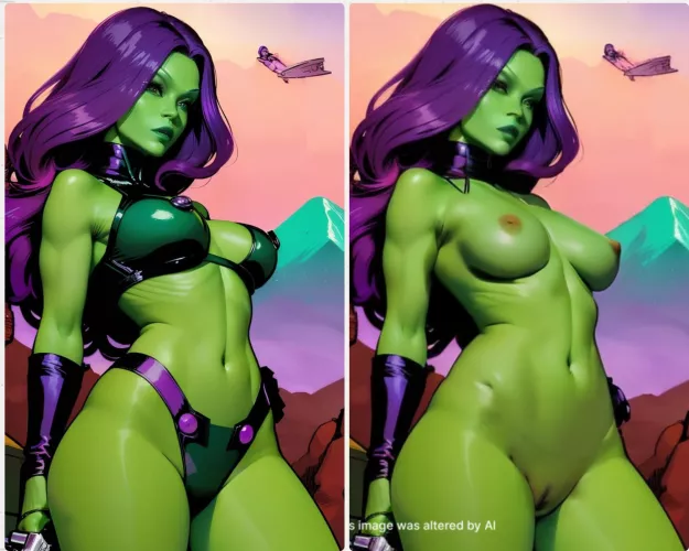 Gamora unclad