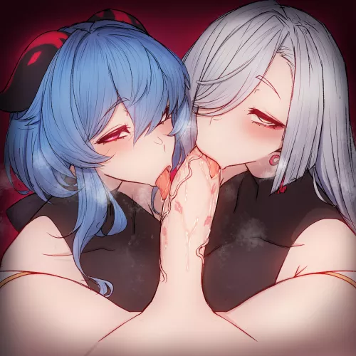 ganyu & shenhe (rikuguma)