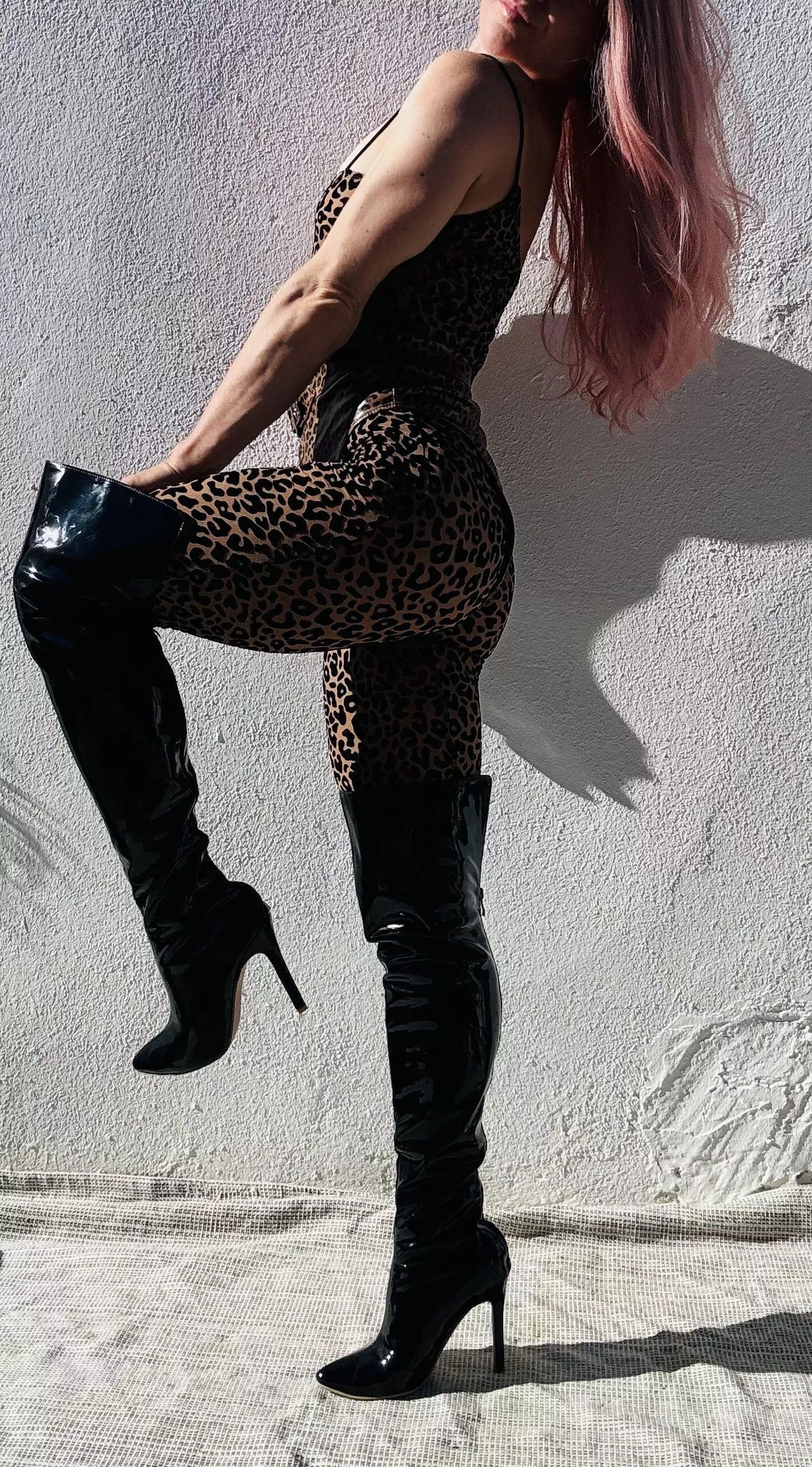 Get on the floor and start with the heels