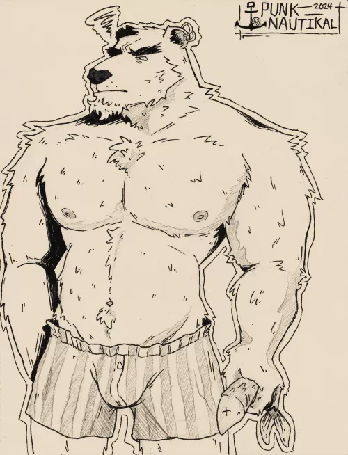 Getting practice in with this grumpy polar bear (artist: @punk_nautikal)