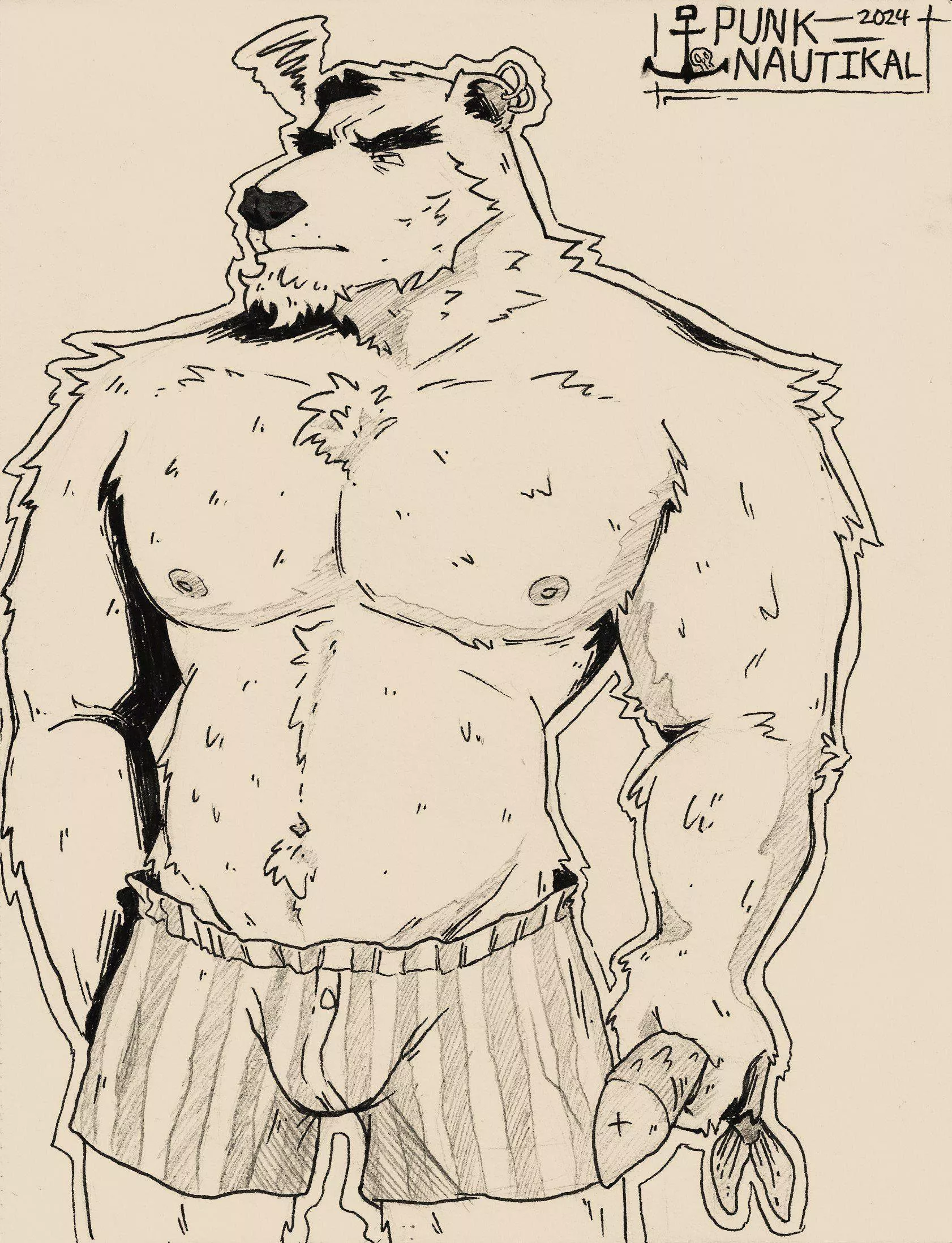 Getting practice in with this grumpy polar bear (artist: @punk_nautikal)