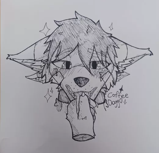 Grabbing the doggo's tongue [by me]