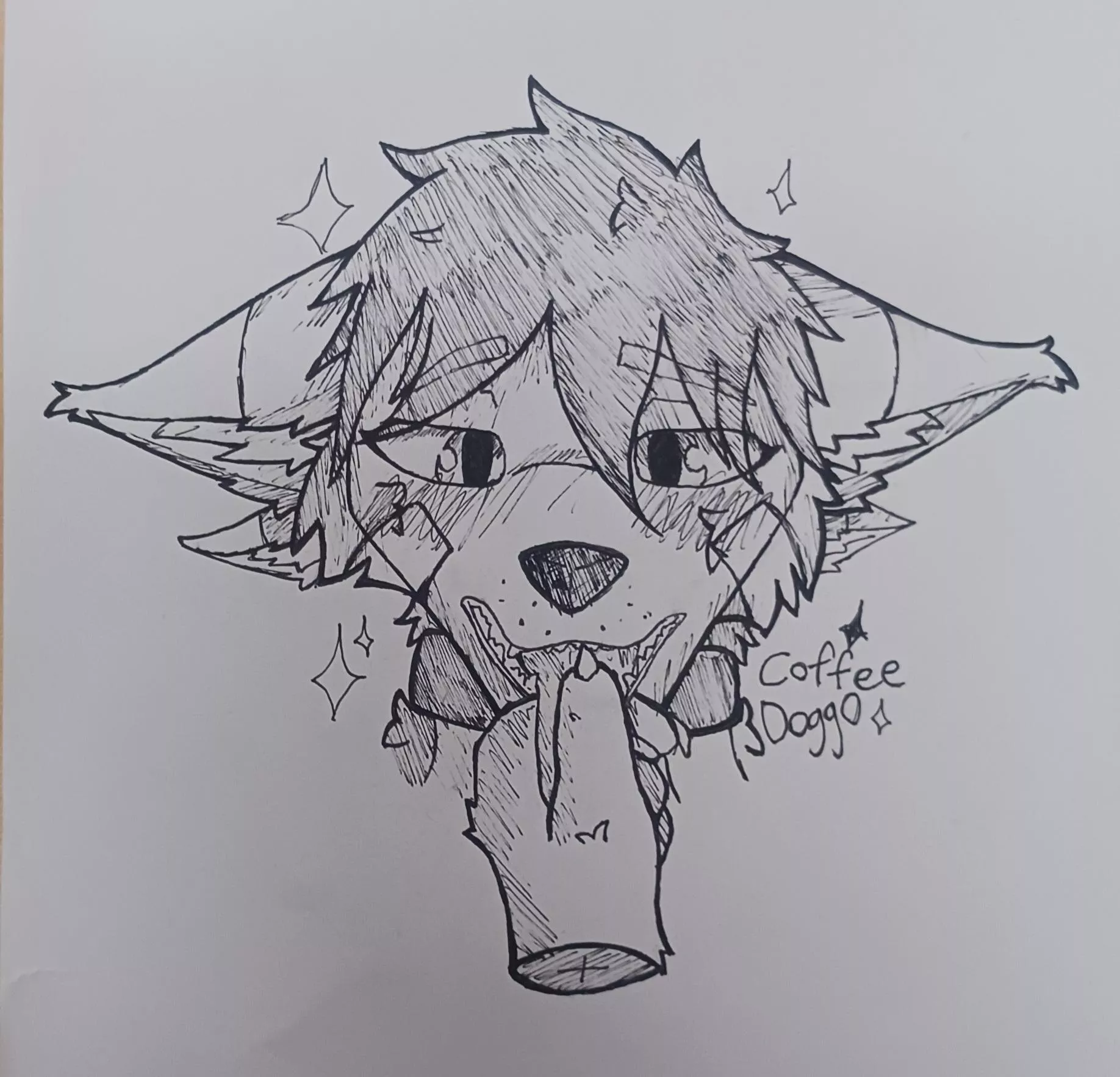 Grabbing the doggo's tongue [by me]